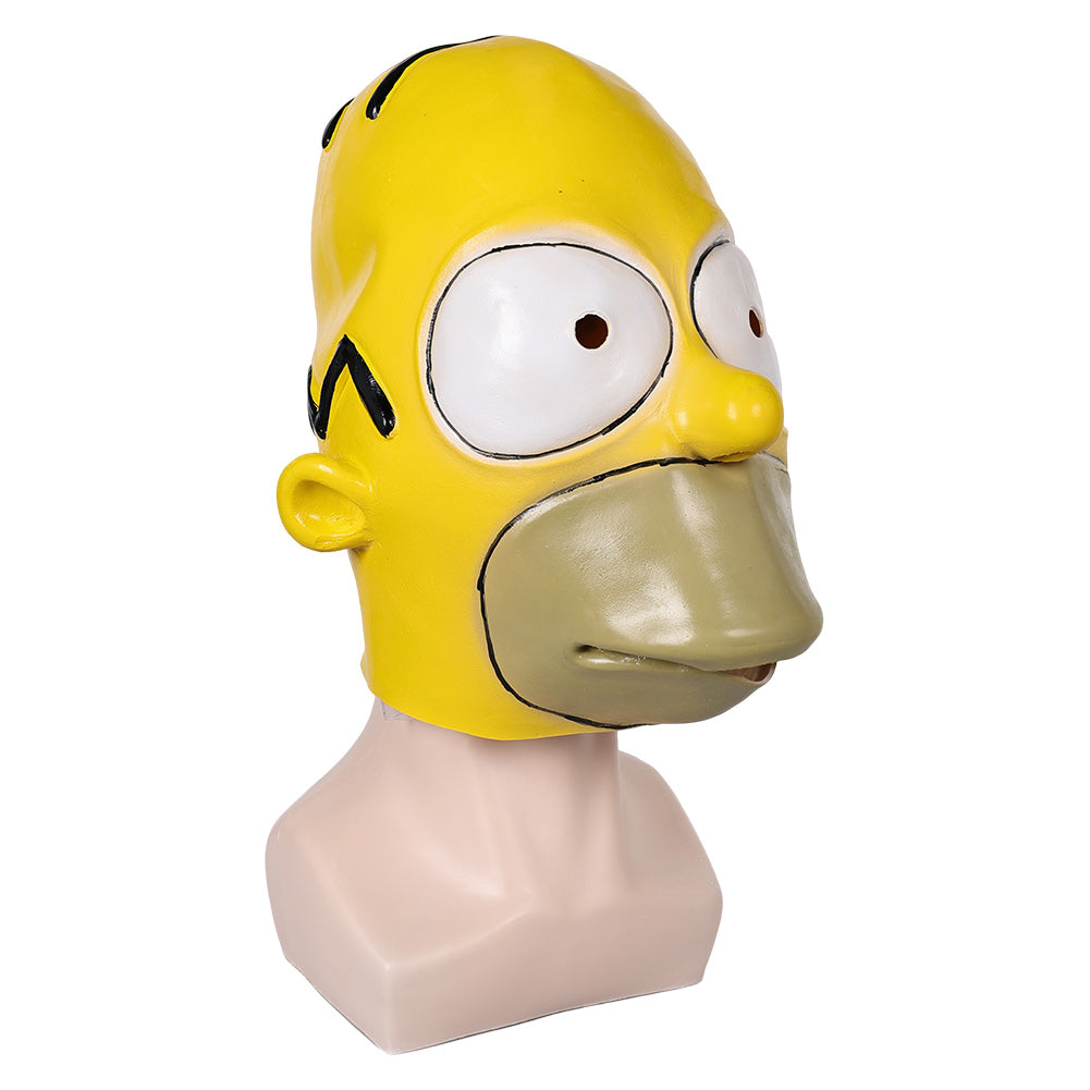 The Simpsons Homer Simpson Cosplay Latex Headgear Mask Halloween Party ...