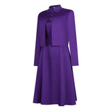 The Testaments Agnes Purple Outfit Cosplay Costume Halloween Carnival Party Suit