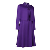 The Testaments Agnes Purple Outfit Cosplay Costume Halloween Carnival Party Suit
