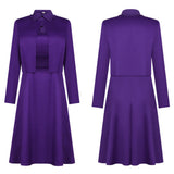 The Testaments Agnes Purple Outfit Cosplay Costume Halloween Carnival Party Suit