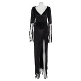 The Vampira Show Vampira Black Dress Cosplay Costume Outfits Halloween Carnival Suit
