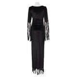 The Vampira Show Vampira Black Dress Cosplay Costume Outfits Halloween Carnival Suit