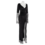 The Vampira Show Vampira Black Dress Cosplay Costume Outfits Halloween Carnival Suit