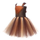 The Wizard of OZ Cowardly Lion Childrenswear Kids Children Girls Brown Dress Cosplay Costume Outfits