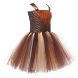 The Wizard of OZ Cowardly Lion Childrenswear Kids Children Girls Brown Dress Cosplay Costume Outfits