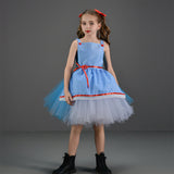 The Wizard of OZ Dorothy Gale Childrenswear Kids Children Girls Blue Dress Cosplay Costume Outfits