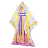 Though I Am an Inept Villainess Huang Linglin Yellow Dress Cosplay Costume Halloween Carnival Party Suit