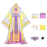 Though I Am an Inept Villainess Huang Linglin Yellow Dress Cosplay Costume Halloween Carnival Party Suit