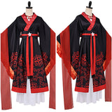 Though I Am an Inept Villainess Shu Keigetsu Red and Black Outfit Cosplay Costume Halloween Carnival Party Suit