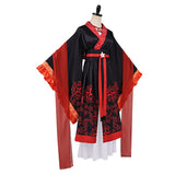Though I Am an Inept Villainess Shu Keigetsu Red and Black Outfit Cosplay Costume Halloween Carnival Party Suit