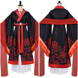 Though I Am an Inept Villainess Shu Keigetsu Red and Black Outfit Cosplay Costume Halloween Carnival Party Suit