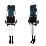 Tomb Raider Lara Croft Black Outfit Croft Cosplay Costume Halloween Carnival Party Suit