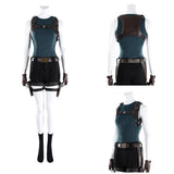 Tomb Raider Lara Croft Black Outfit Croft Cosplay Costume Halloween Carnival Party Suit
