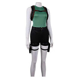 Tomb Raider Lara Croft Cosplay Green Costume Halloween Carnival Party Suit