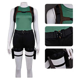 Tomb Raider Lara Croft Cosplay Green Costume Halloween Carnival Party Suit