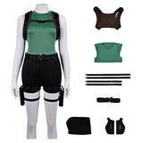 Tomb Raider Lara Croft Cosplay Green Costume Halloween Carnival Party Suit