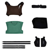 Tomb Raider Lara Croft Cosplay Green Costume Halloween Carnival Party Suit