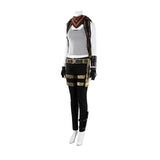 Tomb Raider Lara Croft Women Gray Outfit Cosplay Costume Halloween Carnival Party Suit