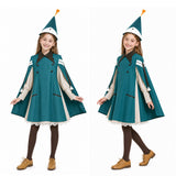 Tongari Boushi no Atelier Coco Kids Children Green Outfit Cosplay Costume Halloween Carnival Party Suit