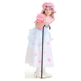 Toy Story Bo Peep Kids Children Girls Pink Polka Dot Dress Cosplay Costume Outfits Halloween Carnival Suit