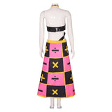 Trish Una Women Pink Dress Cosplay Costume Halloween Carnival Party Suit