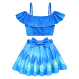 Trolls Original Blue Swimsuit Swimdress Kids Children Cosplay Costume Outfits Halloween Carnival Suit