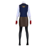 Valorant Chamber Gender-swapped Women Blue Outfit Cosplay Costume Halloween Carnival Party Suit