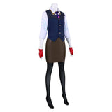 Valorant Chamber Gender-swapped Women Blue Outfit Cosplay Costume Halloween Carnival Party Suit
