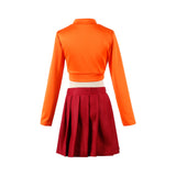 Velma Orange Crop Top Red Skirt TV Character Cosplay Costume Outfits Halloween Carnival Suit