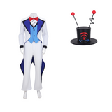 Hazbin Hotel Vox White Cosplay Costume Evening Gown Halloween Carnival Party Suit