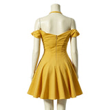 West Side Story Anita Women Yellow Dress Cosplay Costume Halloween Carnival Party Suit