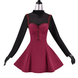 Witch on the Holy Night Aoko Aozaki Red Dress Cosplay Costume Halloween Carnival Party Suit