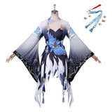 Wuthering Waves Yangyang Xuanling Women Blue Outfit Cosplay Costume Halloween Carnival Party Suit