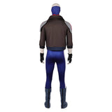X-Men '97 Scott Summers Blue Jumpsuit with Brown Coat Cosplay Costume Halloween Carnival Party Suit