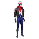 X-Men '97 Scott Summers Blue Jumpsuit with Brown Coat Cosplay Costume Halloween Carnival Party Suit