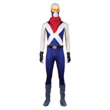 X-Men '97 Scott Summers Blue Jumpsuit with Brown Coat Cosplay Costume Halloween Carnival Party Suit
