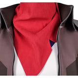 X-Men '97 Scott Summers Blue Jumpsuit with Brown Coat Cosplay Costume Halloween Carnival Party Suit
