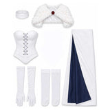 X-Men '97 White Queen Emma Frost Women White Outfit Cosplay Costume Halloween Carnival Party Suit