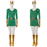 X-Men ‘97 Jean Women Green Outfit Cosplay Costume Halloween Carnival Party Suit