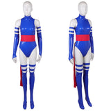 X-Men Psylocke Women Blue Outfit Cosplay Costume Halloween Carnival Party Suit