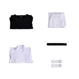 Yuka Okkotsu White Outfit Cosplay Costume Halloween Carnival Party Suit 