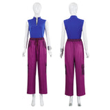 Zombies 4: Dawn of the Vampires Costume Addison Wells Cosplay Blue And Purple Outfit For Adult Man Female Halloween Carnival Suit