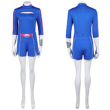 Zombies 4: Dawn of the Vampires Costume Addison Cosplay Blue Top Short Set For Adult Female Halloween Carnival Suit