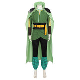 Zorro Green Outfit with Cape Cosplay Costume Halloween Carnival Party Suit