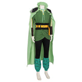 Zorro Green Outfit with Cape Cosplay Costume Halloween Carnival Party Suit