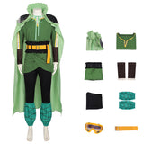 Zorro Green Outfit with Cape Cosplay Costume Halloween Carnival Party Suit