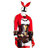 Genshin Impact Halloween Carnival Suit Amber Cosplay Costume Jumpsuit Outfit