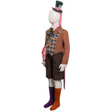 Mad Hatter Alice in Wonderland Tarrant Hightopp Kids Cosplay Costume  Fancy Outfit Halloween Carnival Suit