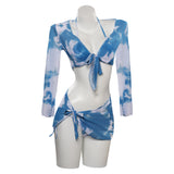 Sexy Bikini Swimsuit  Cosplay Costume Cloak Halloween Carnival Party Disguise Suit