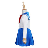 Sailor Moon Kids Girls Blue Dresses Outfits Cosplay Costume Halloween Carnival Suit